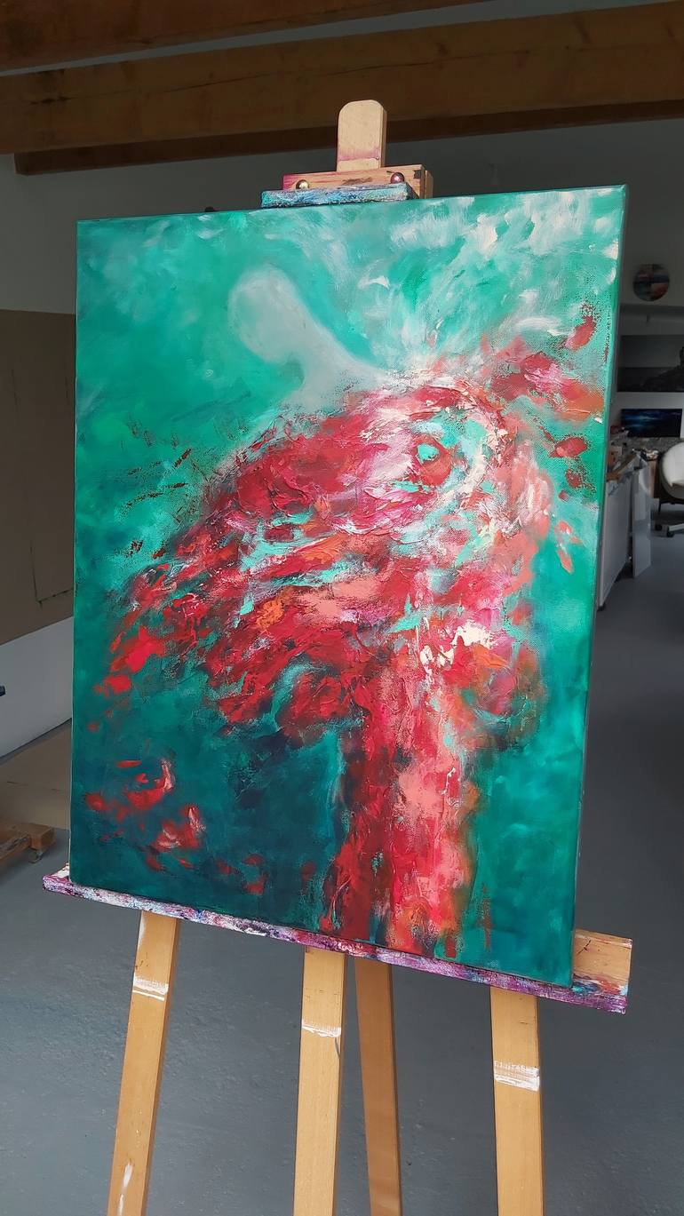 Original Abstract People Painting by Hélène Zenatti