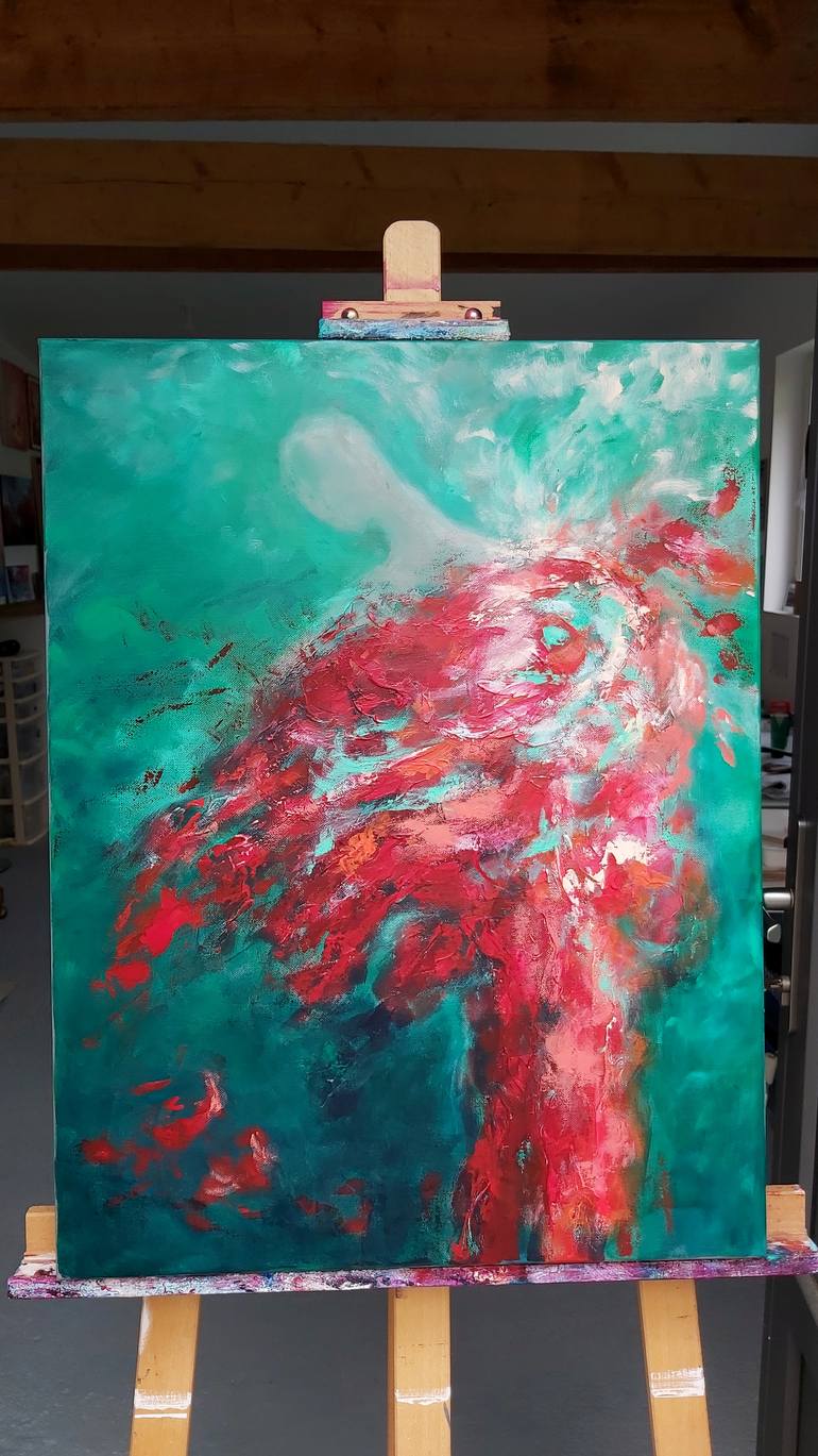 Original Abstract People Painting by Hélène Zenatti