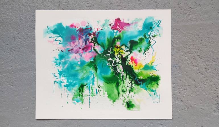 Original Abstract Nature Painting by Hélène Zenatti