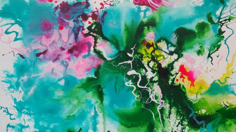 Original Abstract Nature Painting by Hélène Zenatti