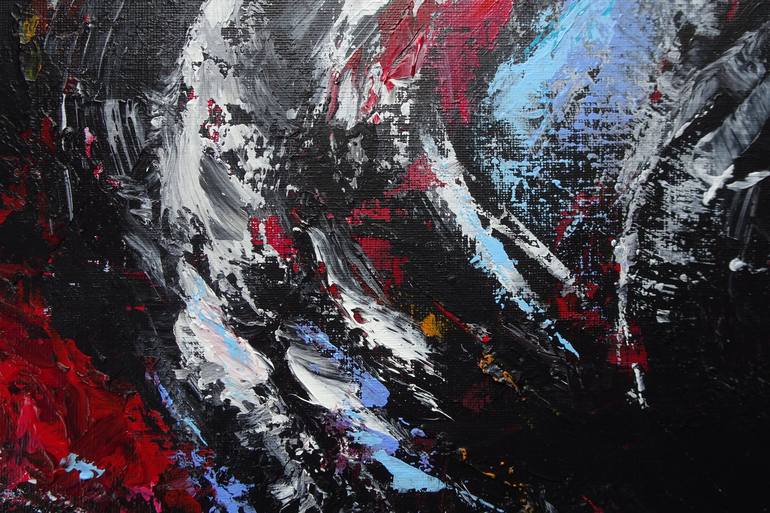 Original Abstract Expressionism Abstract Painting by Hélène Zenatti