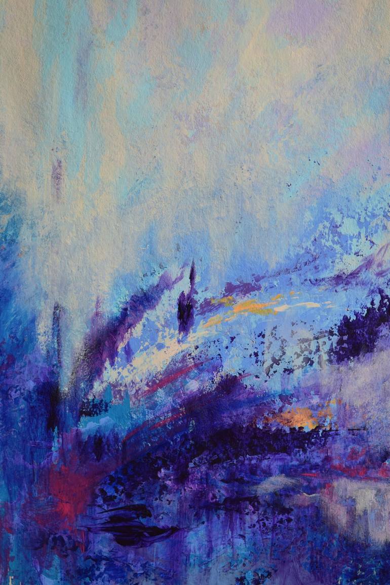 Original Abstract Landscape Painting by Hélène Zenatti