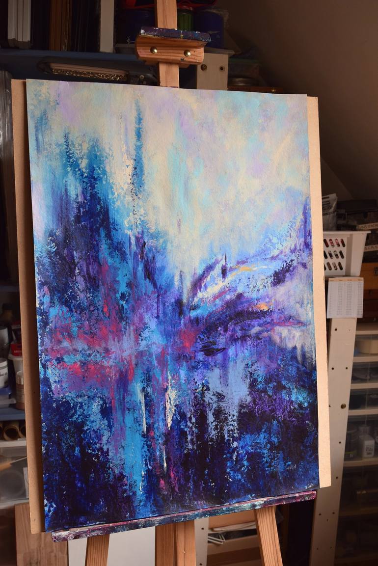 Original Abstract Landscape Painting by Hélène Zenatti