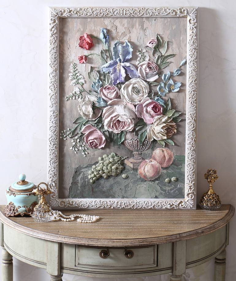 Original Impressionism Floral Painting by Evgenia Ermilova