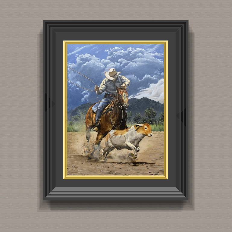 Original Realism Animal Painting by Julboi Torculas