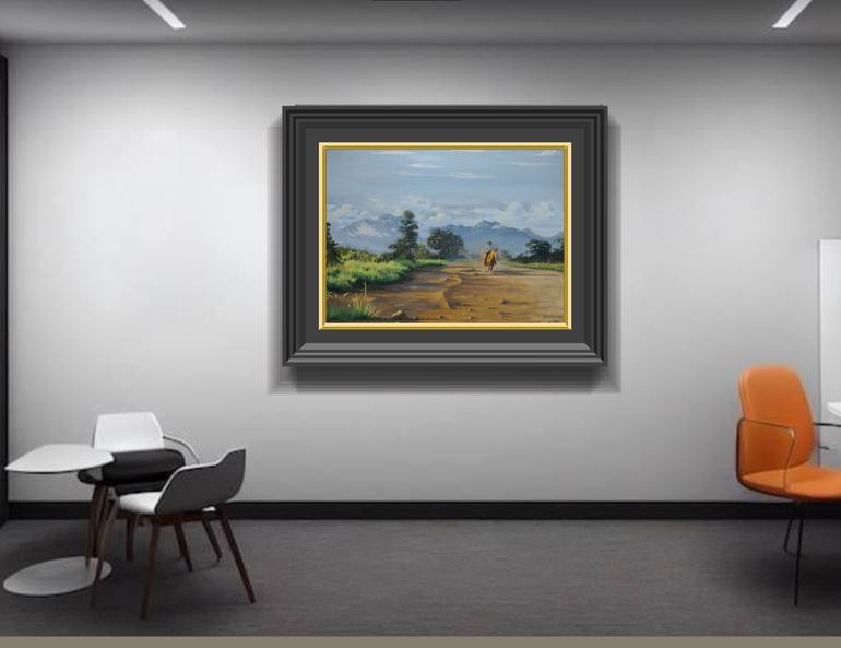 Original Figurative Landscape Painting by Julboi Torculas