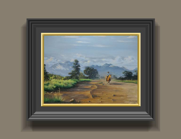 Original Figurative Landscape Painting by Julboi Torculas