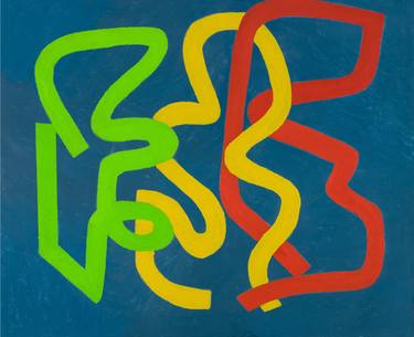 Original Geometric Abstract Painting by Barnaby Wills