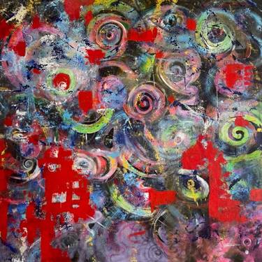 Original Abstract Expressionism Abstract Paintings by Milna Sajee