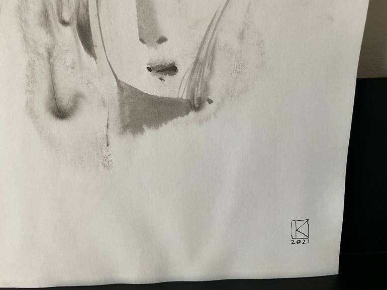 Original Black & White Women Drawing by Ekaterina Putilina