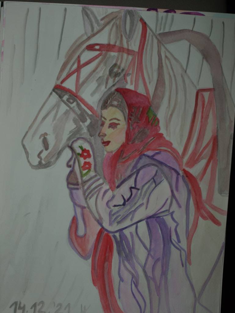 Original Horse Painting by Ivana Kolenc