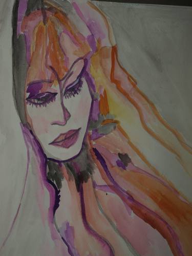 color, watercolor, paper, other, artdeco, acvarel, girl, beauty, thumb