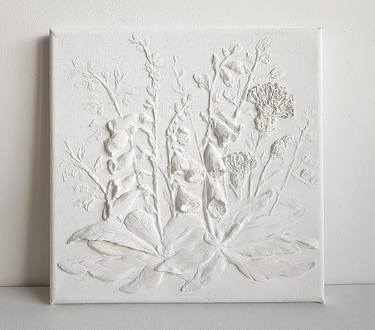 Original Art Deco Floral Painting by Tetiana Tiutiunnyk