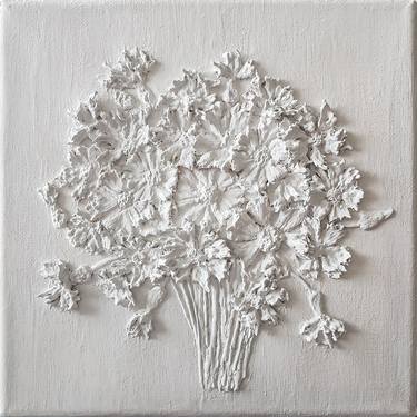 Original Art Deco Floral Painting by Tetiana Tiutiunnyk