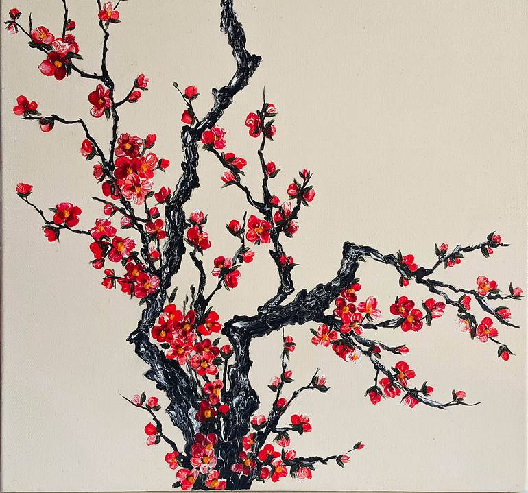 Original Abstract Nature Painting by Tetiana Tiutiunnyk