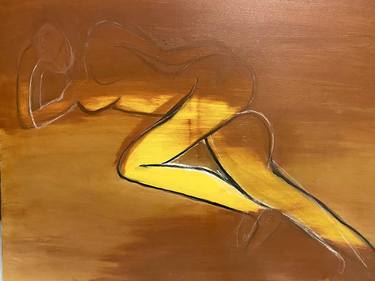 Original Abstract Nude Paintings by John Rague Mangiardi