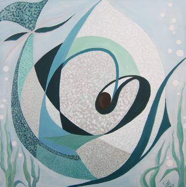 Original Abstract Fish Paintings by Marina Hein