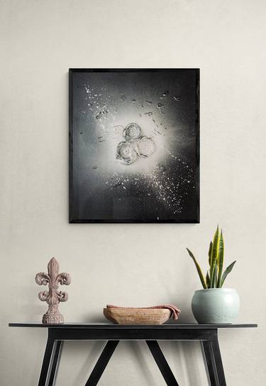 The Holy Trinity - black & silver abstract art thumb