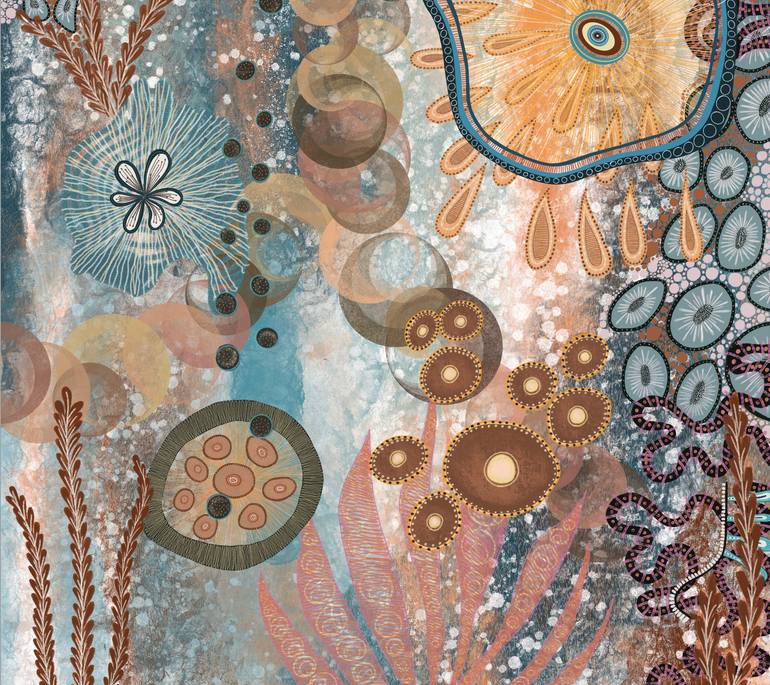Original Art Deco Abstract Painting by Renate Natalja Relenvie