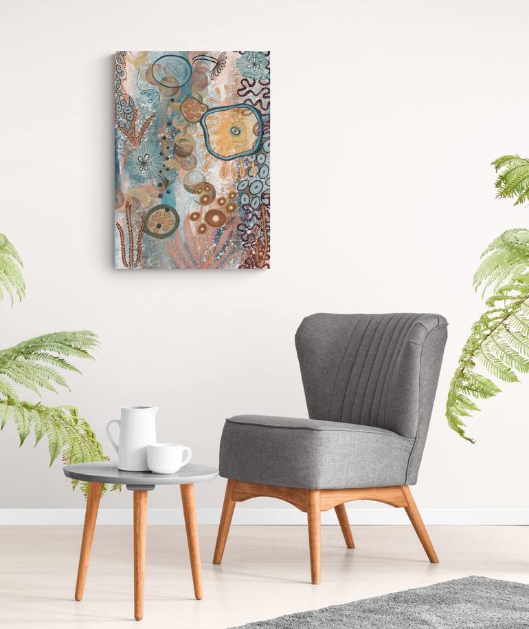 Original Art Deco Abstract Painting by Renate Natalja Relenvie