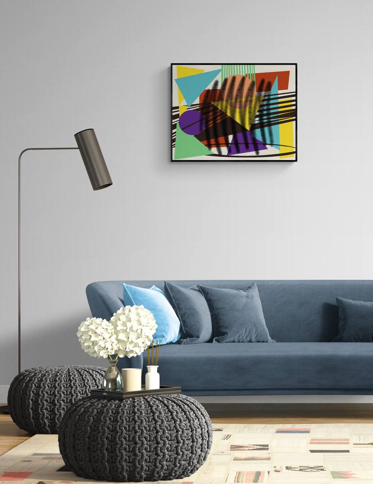 Original Art Deco Abstract Mixed Media by Renate Natalja Relenvie