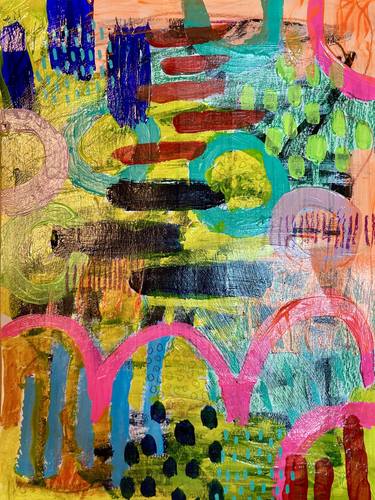 Original Abstract Expressionism Abstract Painting by Noura Connolly