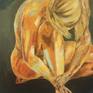 The lonely nude woman symbolize a nude soul and innocence which lives inside her.