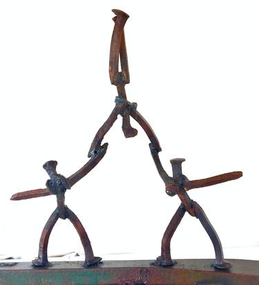 Original Abstract People Sculpture by Madeleine d'Ivry Lord