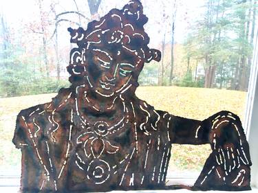 Original Folk Religious Sculpture by Madeleine d'Ivry Lord