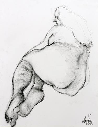 Original Figurative Nude Drawings by David Affagard