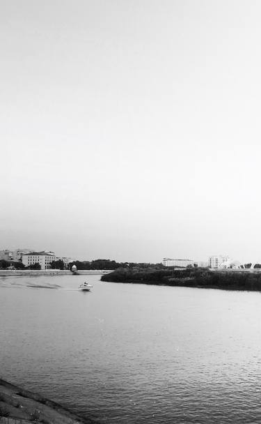 Evening ride on a river in Atyrau thumb