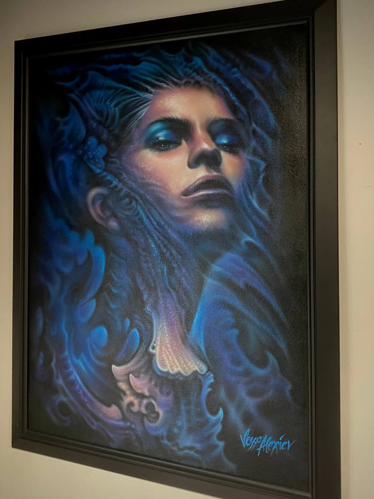 Original Abstract Fantasy Painting by Vesso Alexiev
