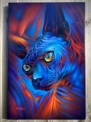 Original Abstract Expressionism Animal Paintings by Vesso Alexiev