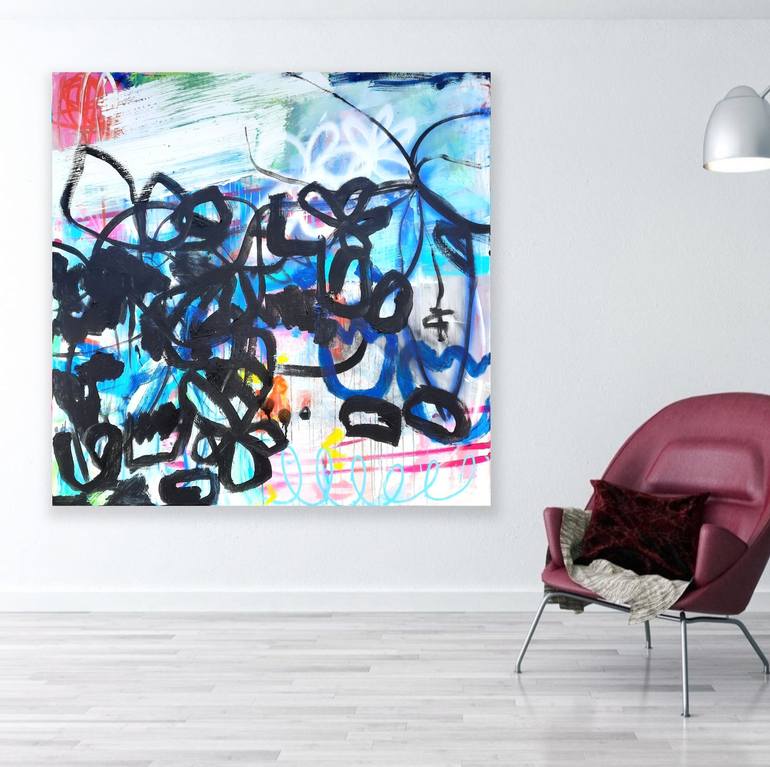 Original Abstract Expressionism Abstract Painting by Roxane Malu