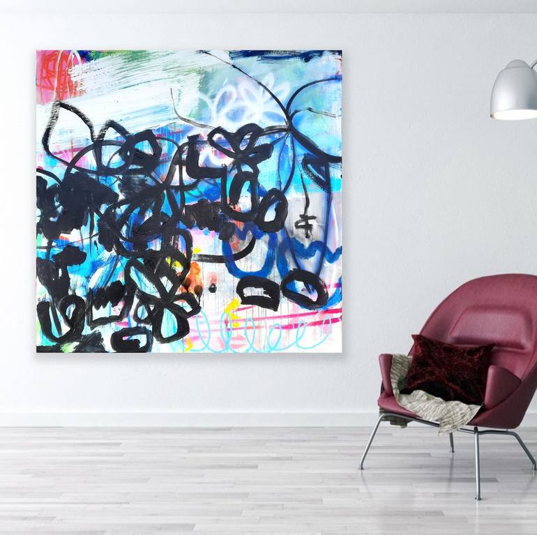 Original Abstract Expressionism Abstract Painting by Roxane Malu