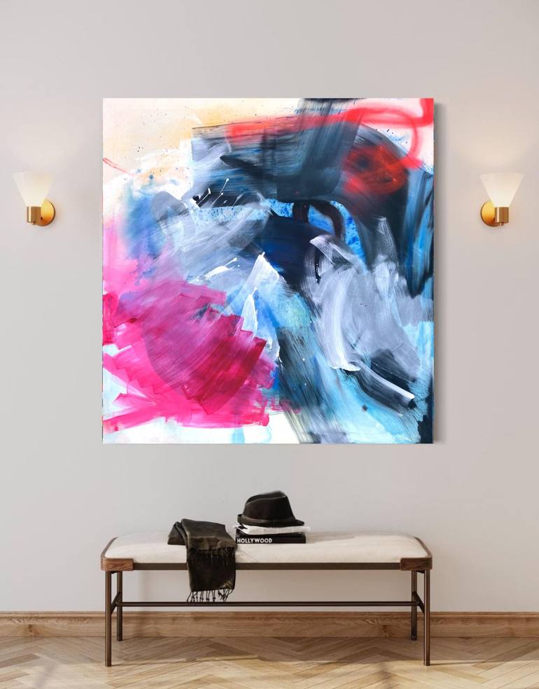 Original Abstract Expressionism Abstract Painting by Roxane Malu