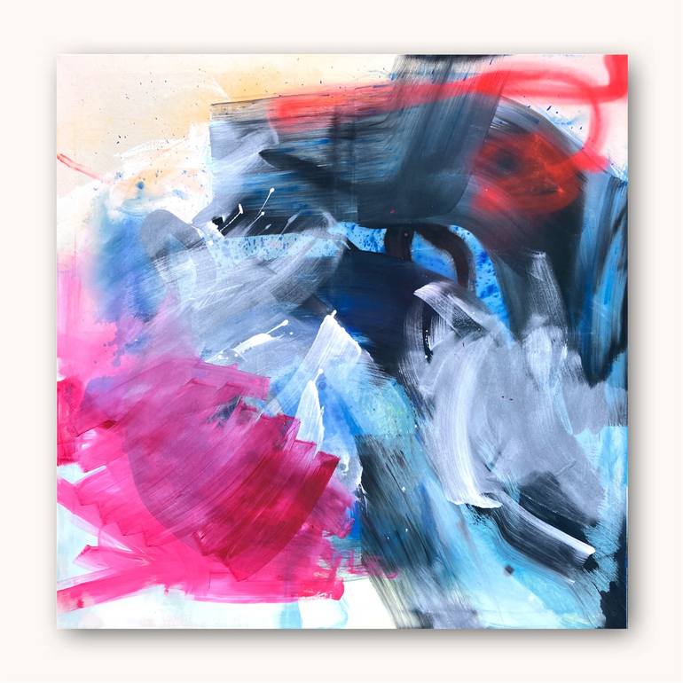 Original Abstract Expressionism Abstract Painting by Roxane Malu