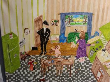 Print of Conceptual Family Paintings by Nelda Guenther
