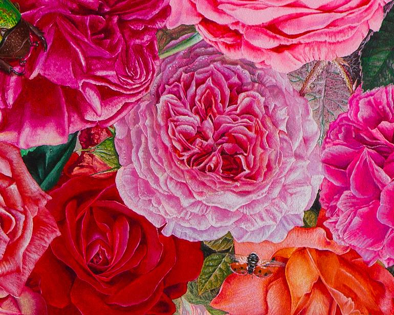 Original Figurative Floral Printmaking by Georges Ward