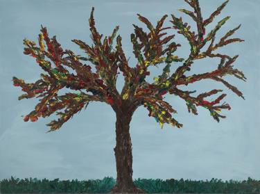 Print of Abstract Expressionism Tree Paintings by Lisa Young