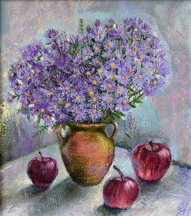 Original Fine Art Still Life Paintings by Oksana Yadchuk-Machynska