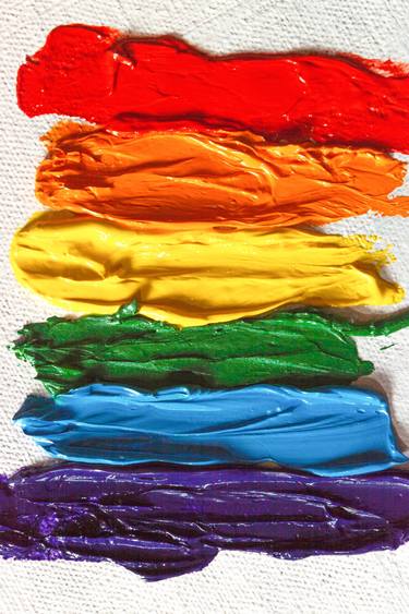 "LGBTQ colors" Printable oil painting on canvas and paper thumb