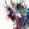 close up of Art  Actual art has a resin flowing on it