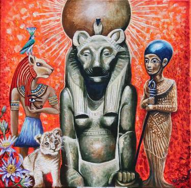 Goddess Sekhmet the Memphite Triad thumb