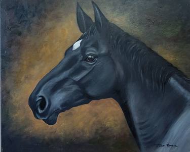 Original Fine Art Horse Painting by Tina Green