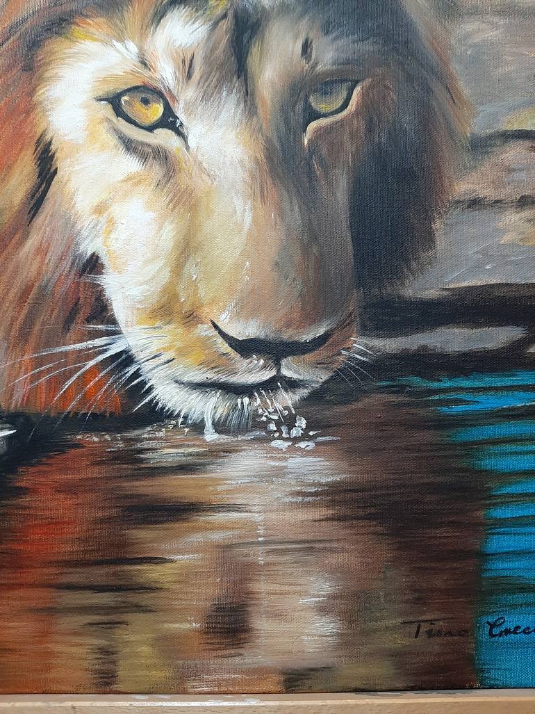 Original Documentary Animal Painting by Tina Green