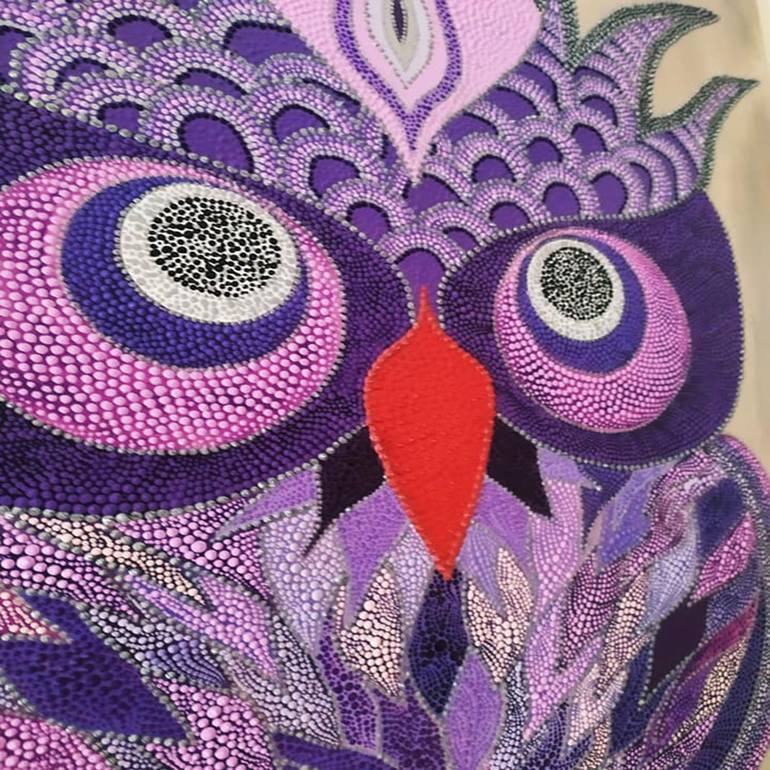 Original Abstract Expressionism Animal Painting by Monica Piancatelli