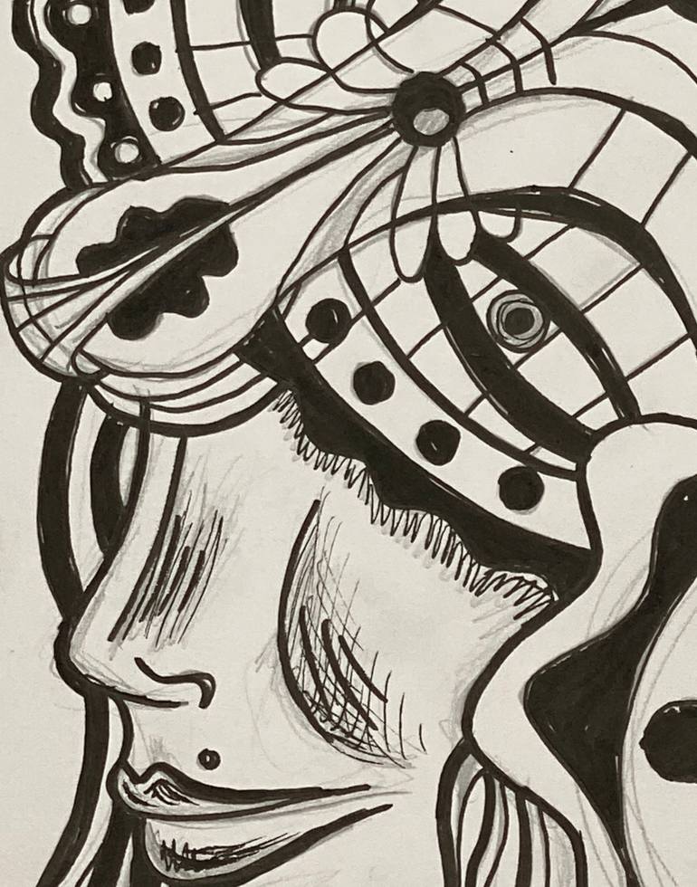 Original Abstract Drawing by Linda Kalasnikova