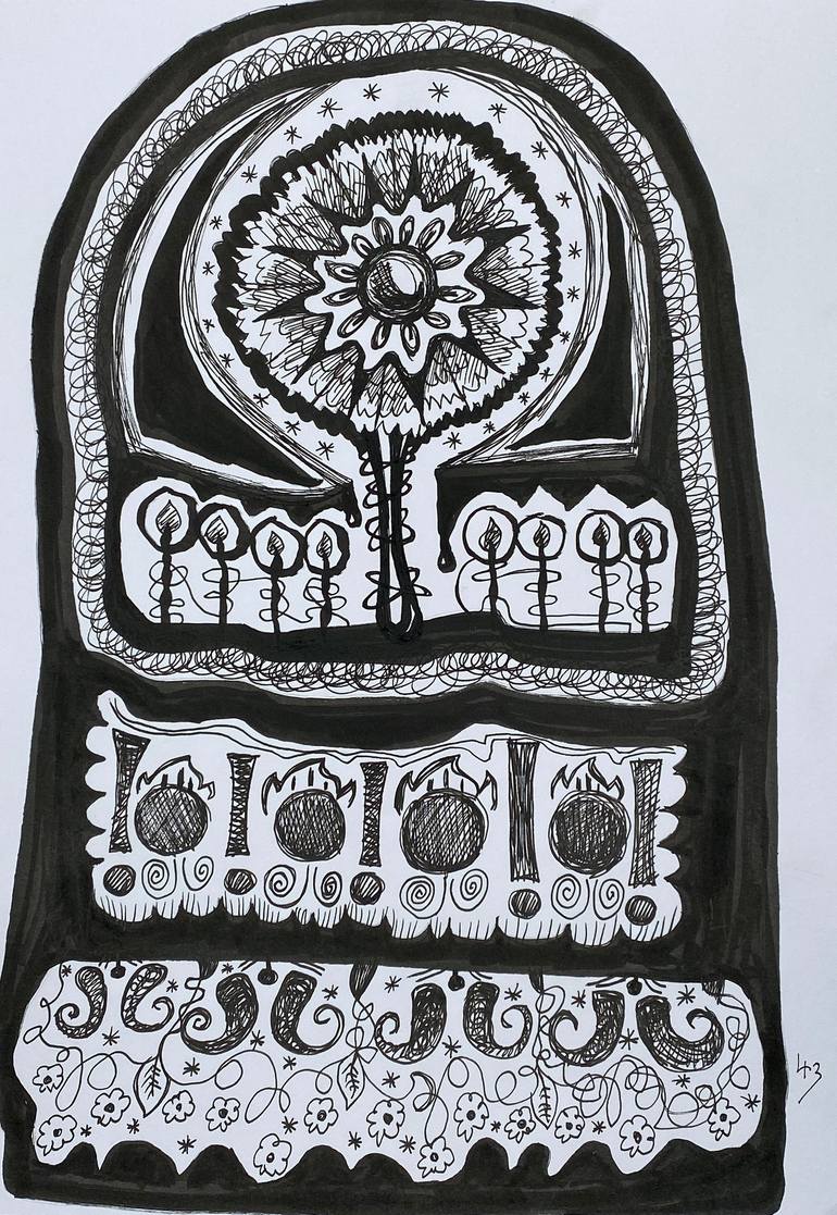 Empty Space Drawing by Linda Kalasnikova | Saatchi Art