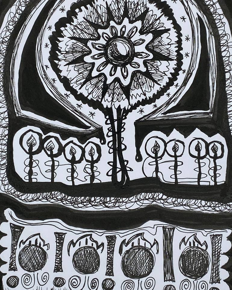 Empty Space Drawing by Linda Kalasnikova | Saatchi Art